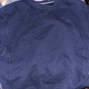 plain blue crew neck